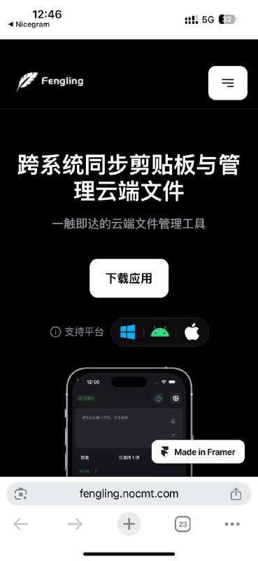 烽翎同步，基于 WebDAV 服务的剪贴板和文件同步应用