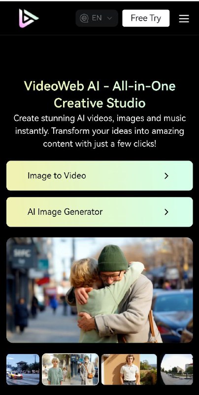 📺 VideoWeb AI - AI视频/图像/音乐一个功能强大的可以轻松创建视频、图像和音乐的工具