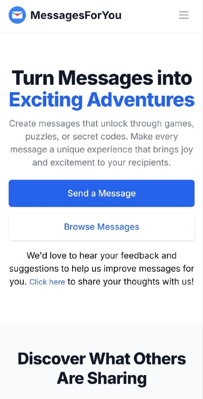 📤 Messages For You-匿名消息发送一个安全的能够创建、分享和接收匿名消息的工具