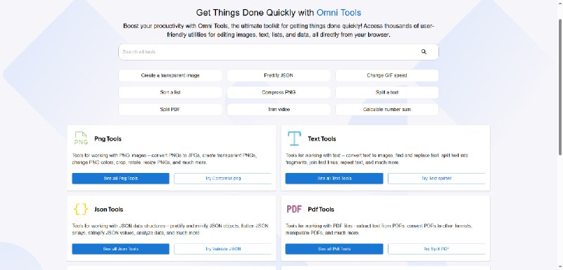 #开源 #在线工具 #建站⚙️OmniTools - 一款开源的全方位在线工具箱 🌐 在线演示内置图像、视频、二进制、字符串、日期和时间、数学等多种工具，支持 Docker 部署➡️已收录至「开源可部署的在线工具」